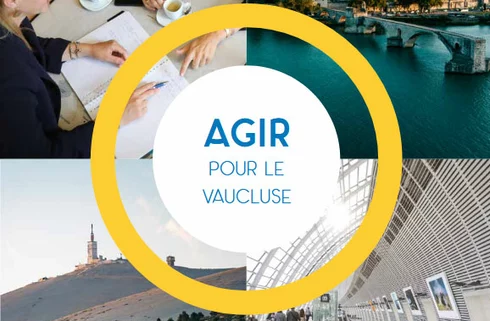 Visuel principal de la plaquette "Agir pour le Vaucluse"